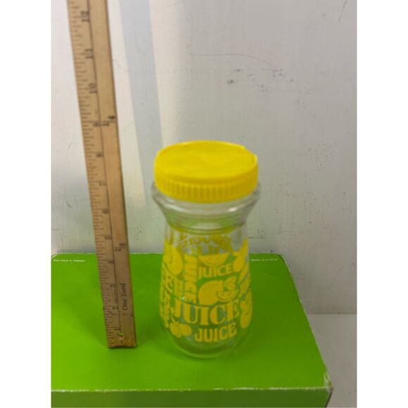 Juice glass container spell out vintage 24 oz - Picture 2 of 7